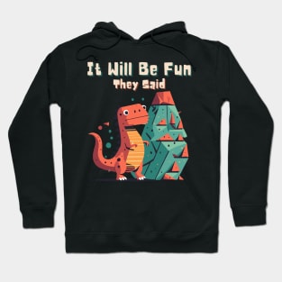 Indoor Rock Climbing Boulderer Bouldering Dinosaur Climber Hoodie